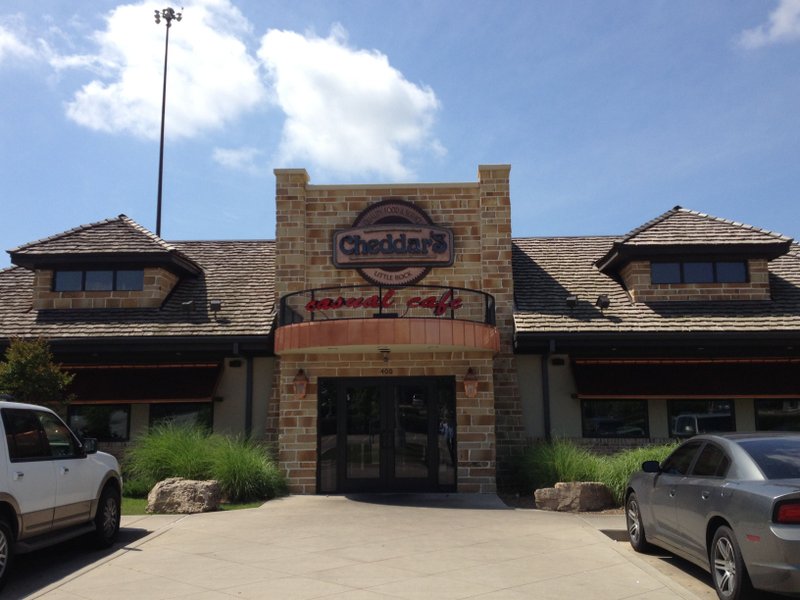Cheddar's Casual Cafe, located at 400 S. University Ave., topped Little Rock's restaurant sales in the first quarter of 2014, according to preliminary figures released by the Little Rock Convention and Visitors Bureau.