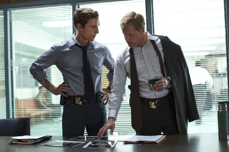 HBO’s True Detective, starring Matthew McConaughey (left) and Woody Harrelson, has multiple TCA Awards nominations this year.