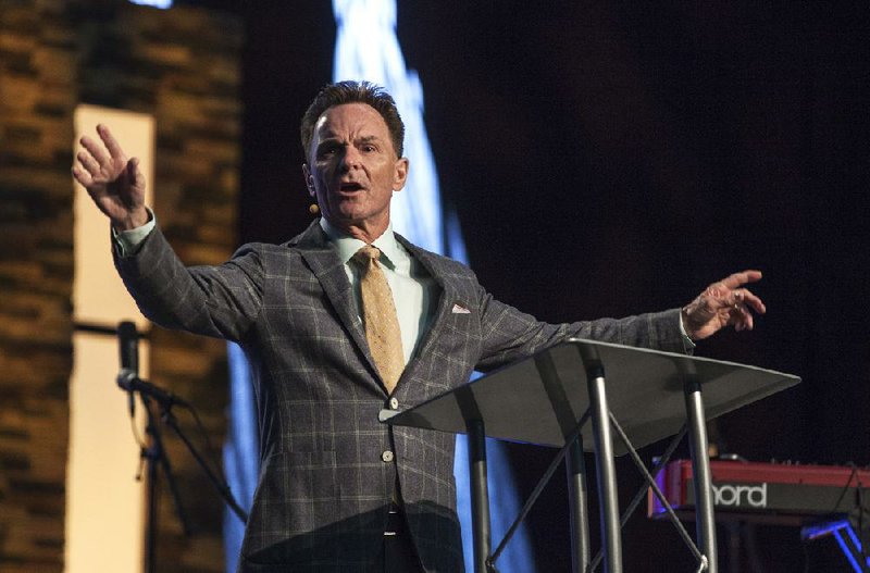 The Rev. Ronnie Floyd, pastor at Cross Church in Northwest Arkansas, speaks Sunday night at the 2014 Southern Baptist Convention Pastors’ Conference in Baltimore.