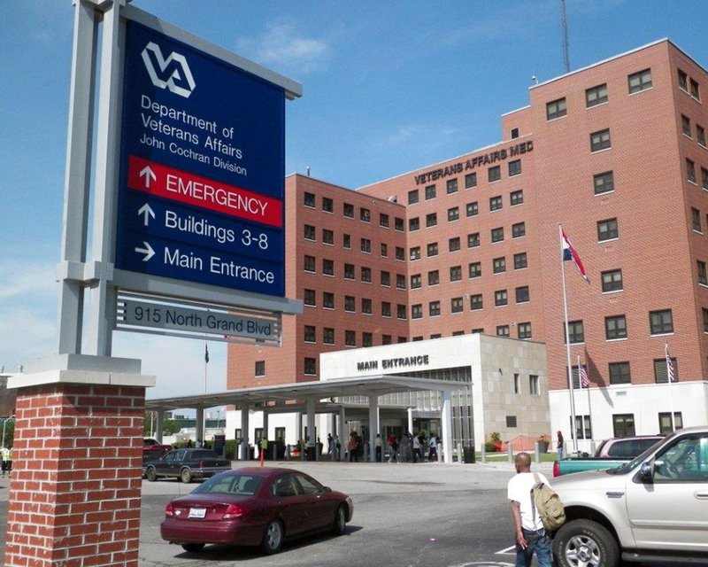  This May 29, 2014 file photo shows the St. Louis VA Medical Center. The medical center is among those on the list of the facilities with the longest average waits as of May 15 for new patients seeking primary care, specialist care and mental health care, according to audit results released Monday.  At 86 days, it ranked fifth on the list of facilities with the longest average wait time for new patient specialist care.