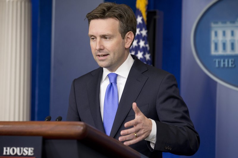 White House principal deputy press secretary Josh Earnest speaks to the media during the daily news briefing at the White House in Washington, Tuesday, June 10, 2014. Earnest answered questions including on the recent soldier deaths in Afghanistan.