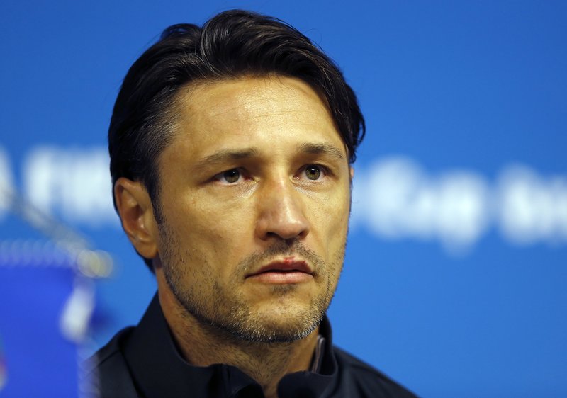 Croatia's coach Niko Kovac addresses the media during a press conference after an official training session the day before the group A World Cup soccer match between Brazil and Croatia in the Itaquerao Stadium Sao Paulo, Brazil, Wednesday, June 11, 2014. 