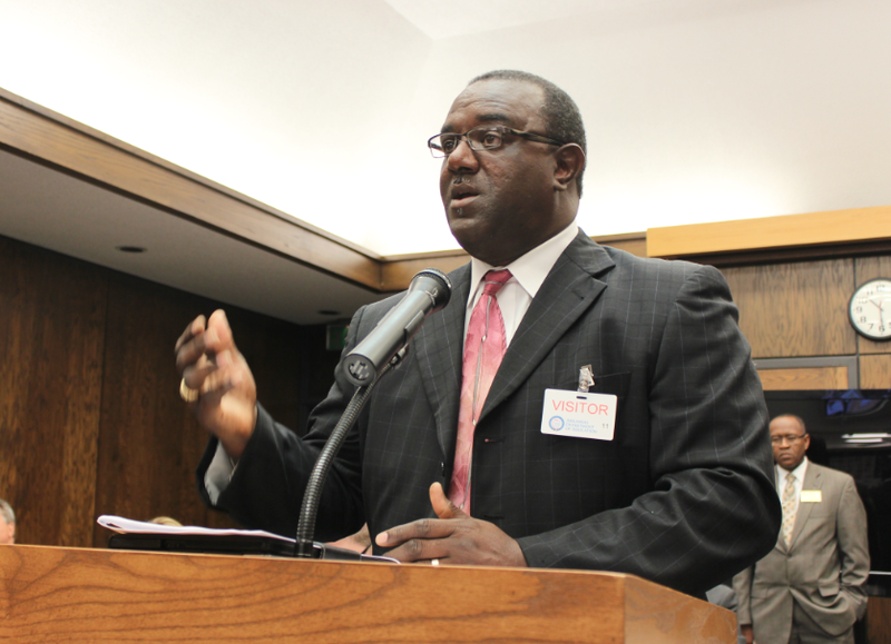 FILE PHOTO: Bobby Acklin speaks in 2014 at a state Board of Education meeting.