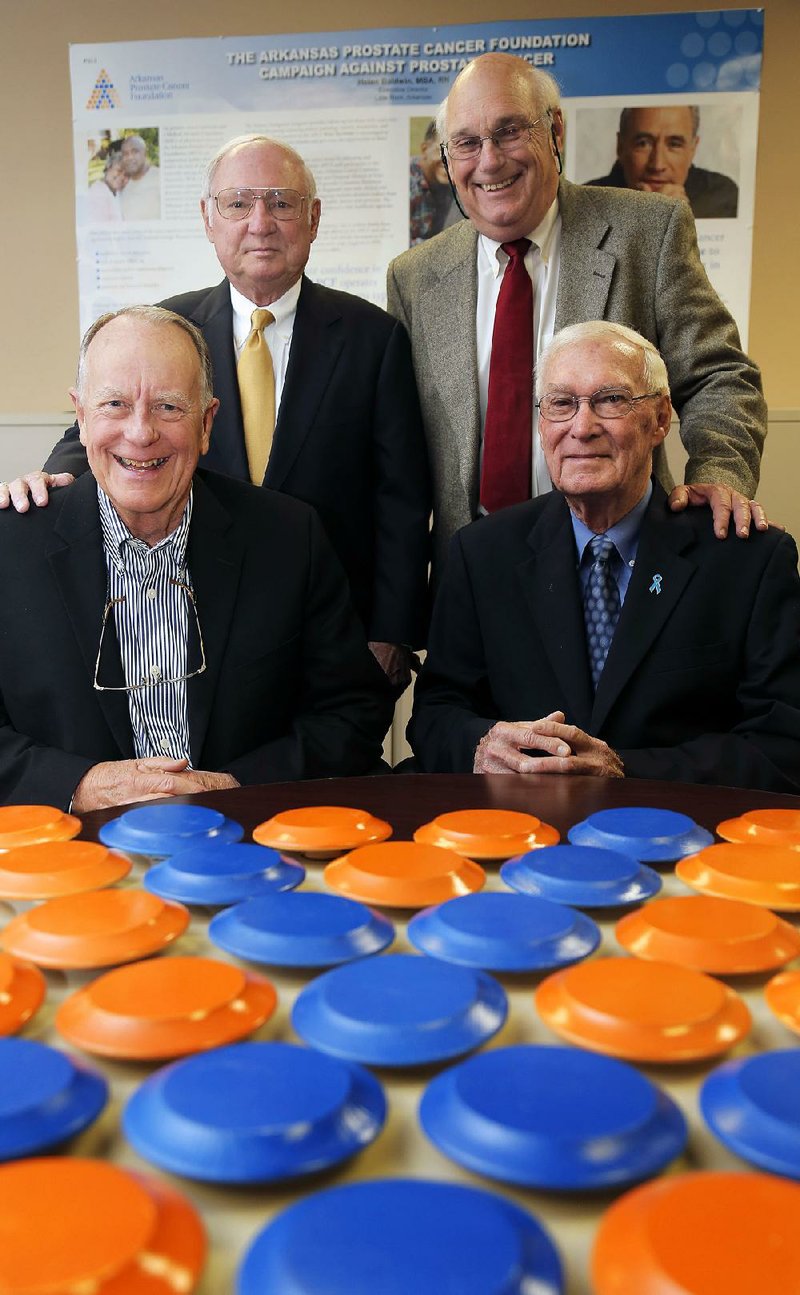 Arkansas Democrat-Gazette/JOHN SYKES JR - HIGH PROFILE VOLUNTEER - From left, John Youngblood, Jim East, Mike Schauffle, and Mark V Williamson, founded the Arkansas Prostate Cancer Foundation.