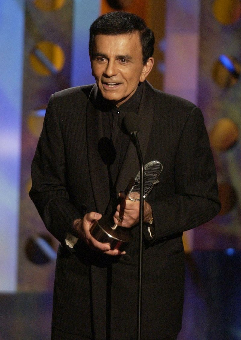 Casey Kasem accepts a radio icon award during the Radio Music Awards in Las Vegas in this Oct. 27, 2003, file photo. Kasem died Sunday at the age of 82.