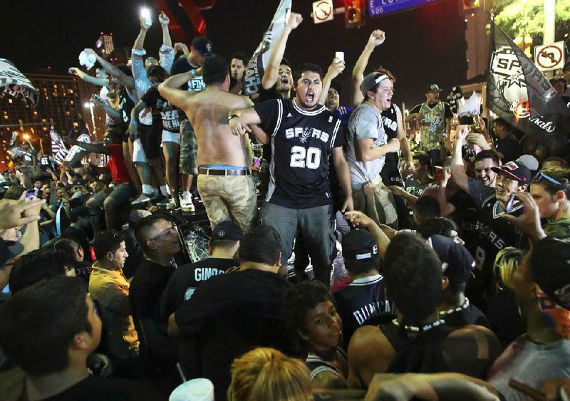 San Antonio Spurs fans celebrated in the streets Sunday night after the Spurs won the franchise’s fifth NBA title. The party was more subdued, however, in the executive offices of ABC after the ratings for the NBA Finals were reported.