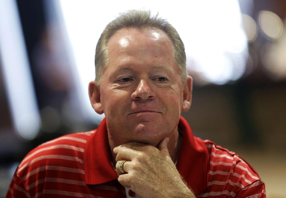 Western Kentucky head football coach Bobby Petrino speaks during an interview at the Sun Belt NCAA college football media day in New Orleans, Monday, July 15, 2013.