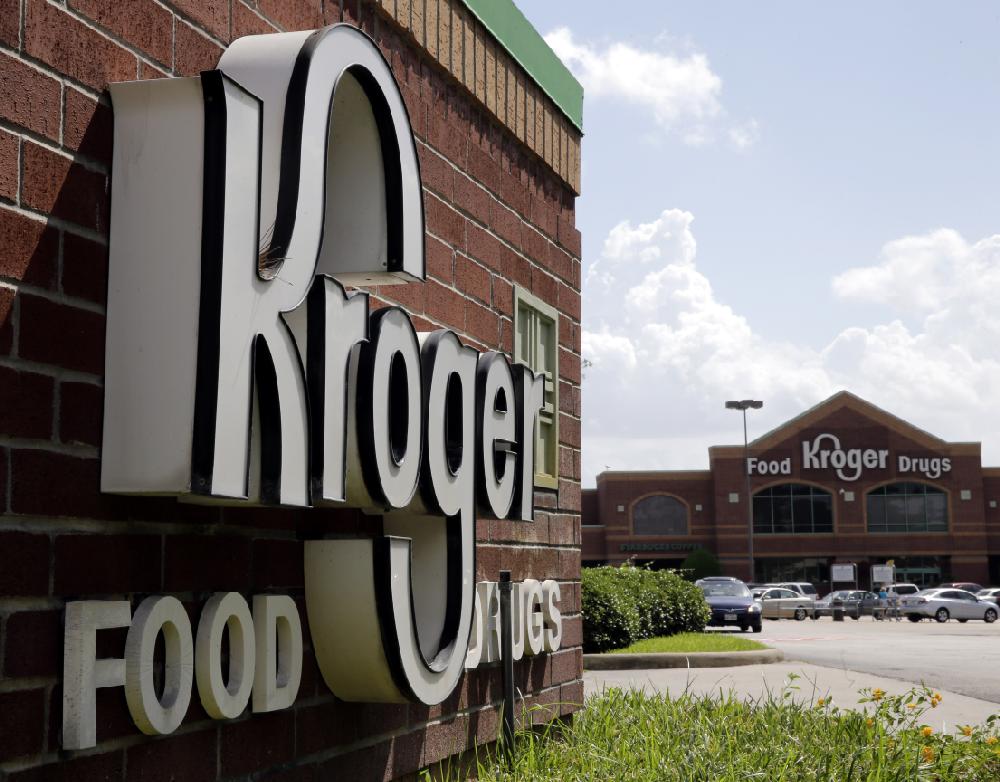 This Tuesday, June 17, 2014 photo shows a Kroger store in Houston. Kroger reports quarterly financial results on Thursday, June 19, 2014. (AP Photo/David J. Phillip)
