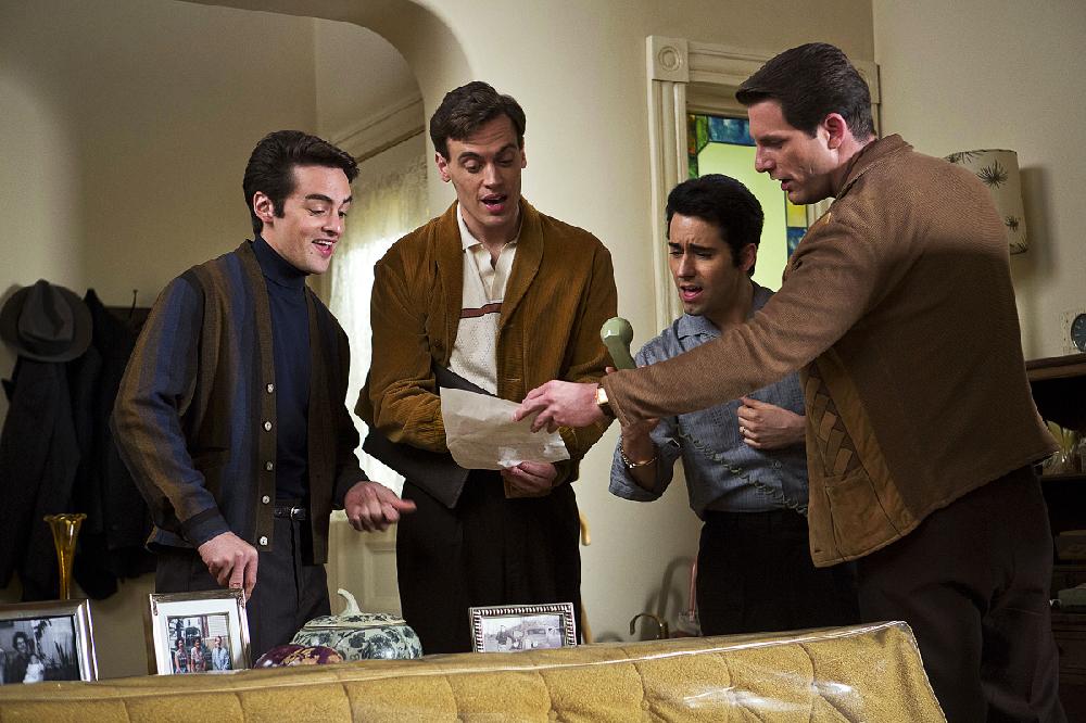 Caption: (L-r) VINCENT PIAZZA as Tommy DeVito, ERICH BERGEN as Bob Gaudio, JOHN LLOYD YOUNG as Frankie Valli and MICHAEL LOMENDA as Nick Massi in Warner Bros. Pictures' musical 