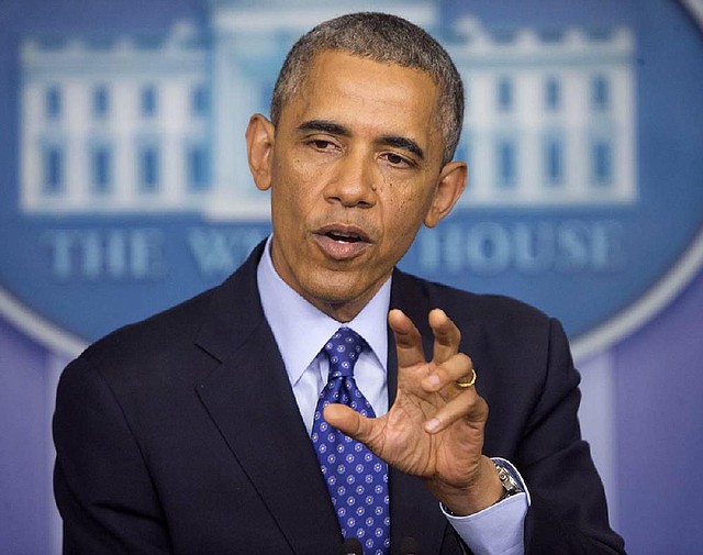 President Barack Obama speaks Thursday about the situation in Iraq in the Brady Press Briefing Room of the White House.