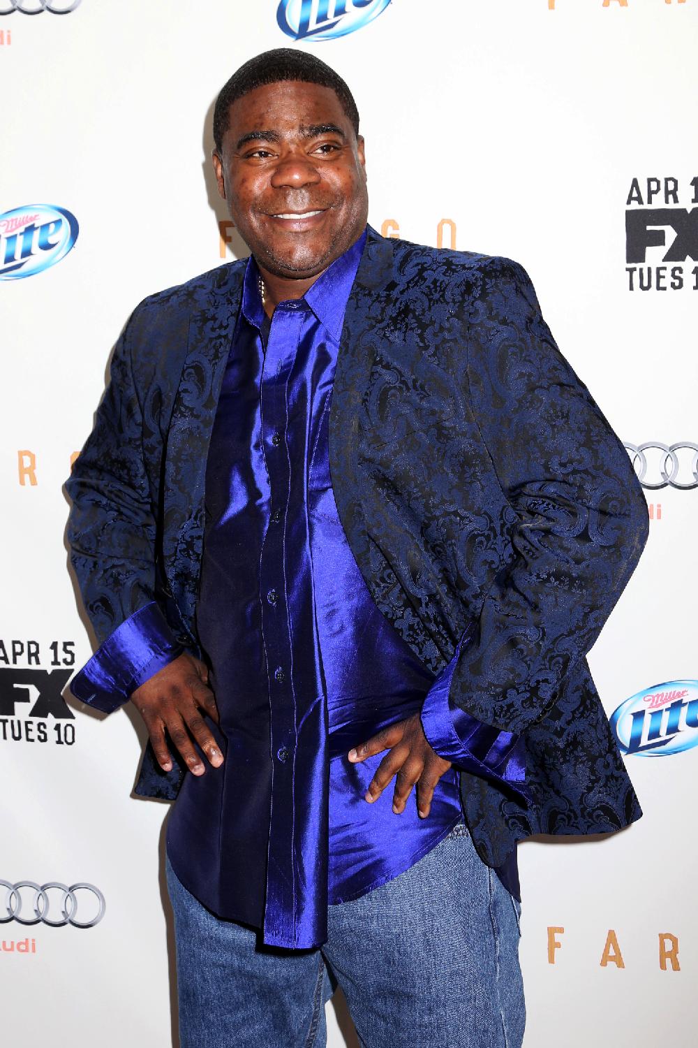 FILE - Actor Tracy Morgan attends the FX Networks Upfront premiere screening of "Fargo" at the SVA Theater in this April 9, 2014 file photo taken in New York. Morgan is in critical condition at a hospital in New Brunswick, NJ Saturday morning June 7, 2014 following a violent multi-vehicle crash on the NJ Turnpike overnight. (Photo by Greg Allen/Invision/AP, File)