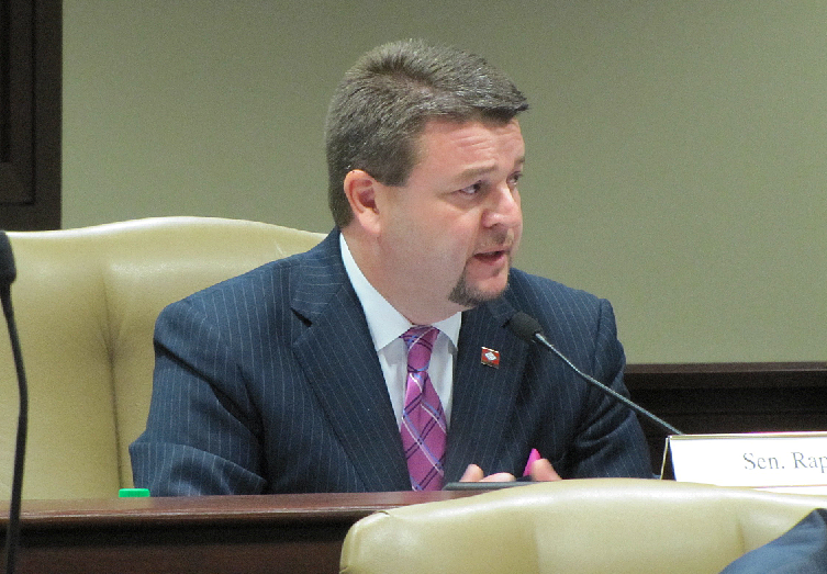 State Sen. Jason Rapert, R-Bigelow, presents a resolution against gay marriage during a meeting of the Arkansas Legislative Council Wednesday. 