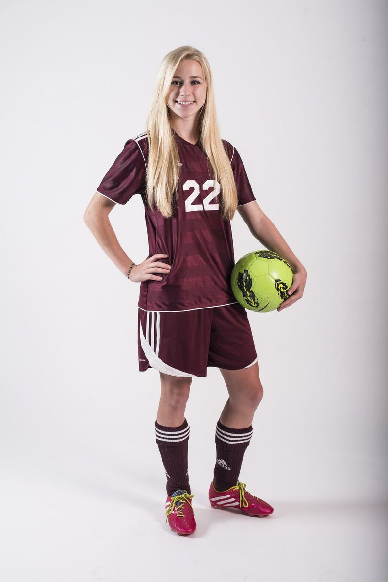 Gentry freshman Amber Ellis broke the state’s single-season scoring record in girls soccer with 68 goals last season, and has been named the All-Arkansas Preps Girls Player of the Year.