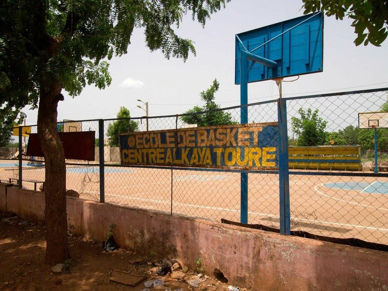 COURTESY PHOTO This was the court used by Bentonville&#8217;s four boys basketball coaches for instruction during their weeklong basketball camp in Bamako, Mali, which featured 50 of the country&#8217;s top basketball players for ages 13-17.