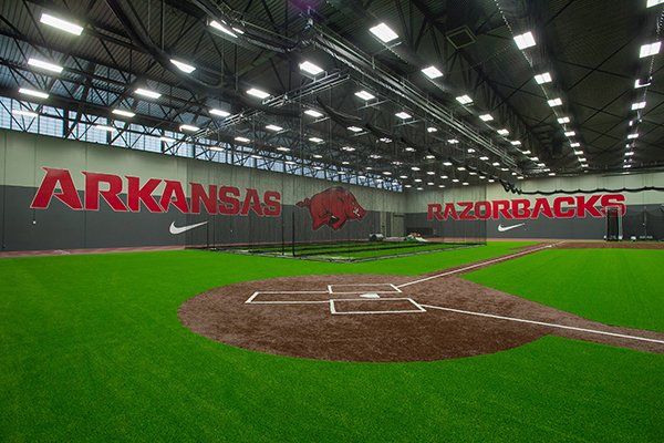 Arkansas' indoor baseball facility was reported to cost $9.625 million.
