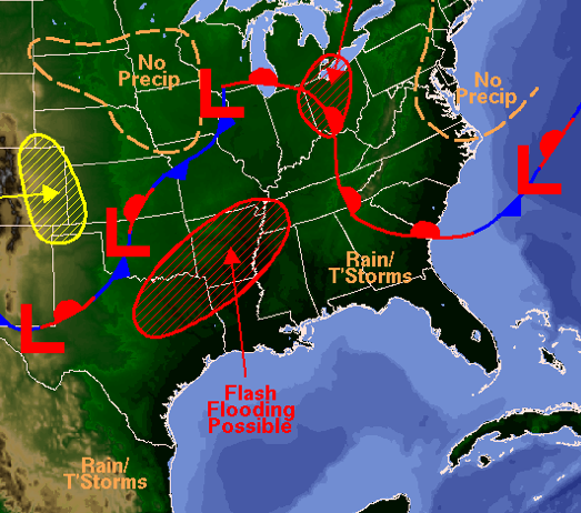 Severe thunderstorms and the chances of localized flooding will be greater Monday afternoon through the evening and into the overnight hours, according to the National Weather Service.