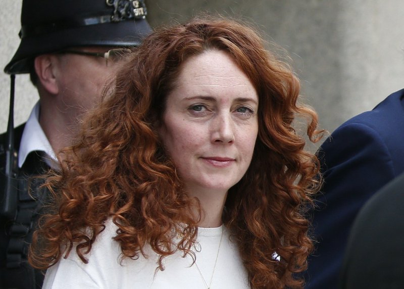 Rebekah Brooks, former News International chief executive, leaves the Central Criminal Court in London, Tuesday, June 24, 2014. 