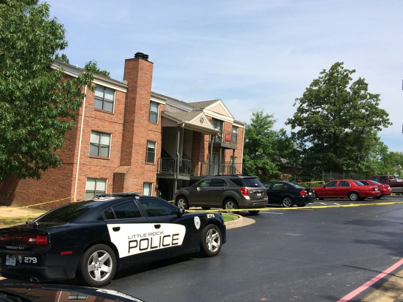 Little Rock police investigate a shooting Wednesday at Beacon Hill Apartments, located at 1801 Reservoir Road.