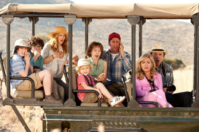 Adam Sandler and Drew Barrymore meet ugly then find themselves (and their children) thrown together for an African vacation in the romantic comedy Blended.