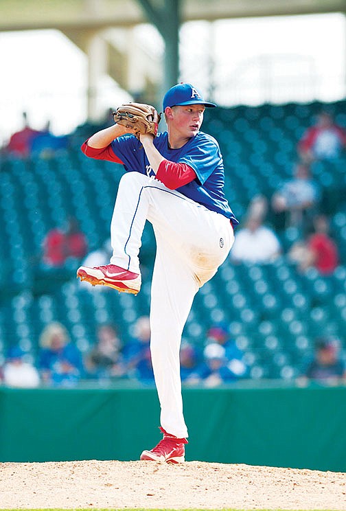 Arkadelphia’s John Franklin Matros pitches in the 2013 Class 4A State Championship against the Stuttgart Ricebirds. The Badgers won that game and came back to the state title tilt in 2014 to win over Ashdown. Matros was among a group of seniors who led the Badgers on the diamond the last three-plus seasons. Other standouts were Jakahari Howell, the 2014 Class 4A State Tournament MVP; Austin White, Jacob Knight and Kris Oliver.