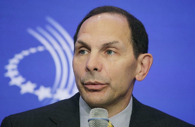 FILE - This Sept. 22, 2011 file photo shows Robert McDonald, CEO and president of Procter & Gamble, speaking at the Clinton Global Initiative in New York. President Barack Obama is selecting the former Procter and Gamble executive as his choice to be secretary of Veterans Affairs, an administration official said Sunday, June 29, 2014. McDonald, 61, is a native of Gary, Ind., who grew up in Chicago. (AP Photo/Mark Lennihan, File)