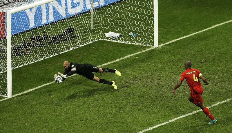 During the United States’ 2-1 World Cup loss to Belgium on Tuesday, American goalkeeper Tim Howard (left) kept the U.S. in contention with 16 saves, the most in a World Cup game since FIFA started tracking the statistic in 2002. Howard, 35, has not decided if he will return for the 2018 World Cup in Russia.
