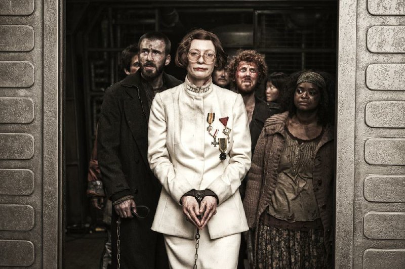 Tilda Swinton plays Mason in Snowpiercer.