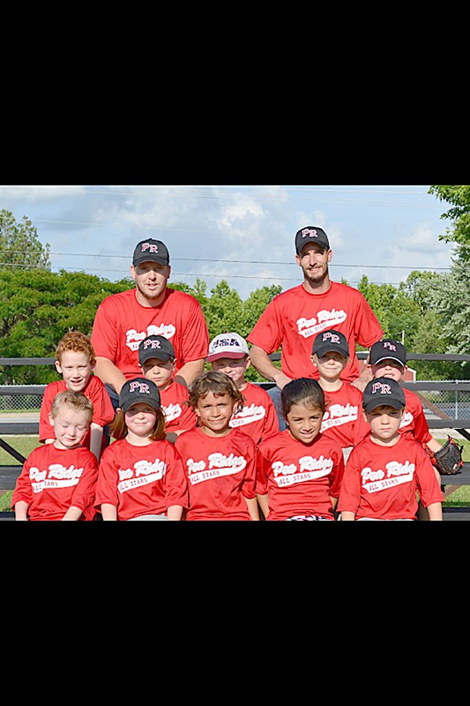 Photograph submitted The 2014 5-year-old All Star team was coached by Shane Henson and Jimmy Henson. Players included, front from left: Damien White, Briana Henson, Lexi Littrell, Avalea Reyna and Landon Henson; and back, from left: Keaton Clark, Cayden Regan, Rafe Hargiss, Collin Slocum and Daxton Guerber. Players not pictured were: coach Dave Eastman, Tucker Eastman and Logan Jobe. &#8220;They are a great group of kids who, although were told last minute they would not have a tournament to play in, never gave up and all had a positive attitude. Since they were still ready to play we had a family night where we played the team versus family and friends,&#8221; coach Shane Henson said, giving a special thanks to Erin Littrell for opening her home for everyone to enjoy a nice swim and great BBQ and to all the parents who helped encourage these kids and making the season such a success.