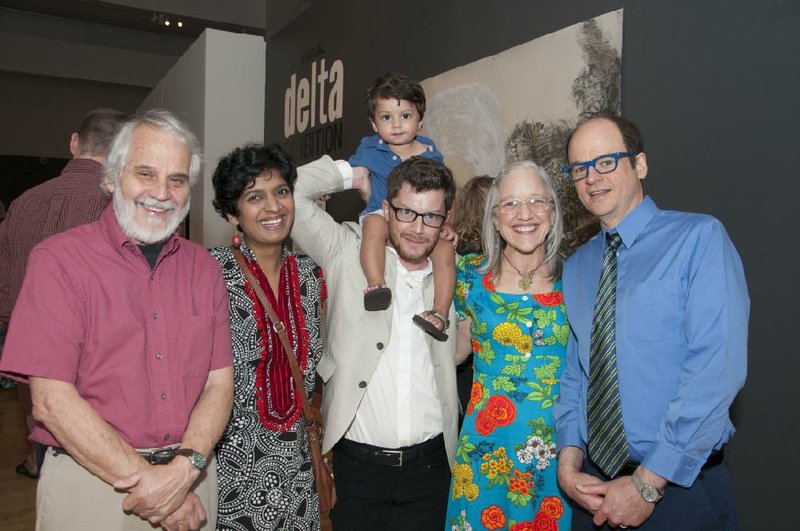 Gary Cawood, Lali and artist Taimur Cleary and their son Azan, artist Kathy Strause and David Jukes attended a June 26 preview of the Arkansas Delta Exhibition. Jukes' last name was incorrect in a caption with a July 6 photo of the Arkansas Arts Center event.
