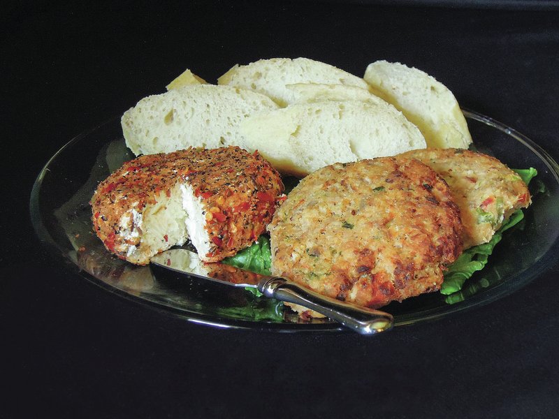 AMBER STANLEY-KRUTH/NWA MEDIA Housemade tuna cakes and baguettes with White River Creamery 6-pepper chevre