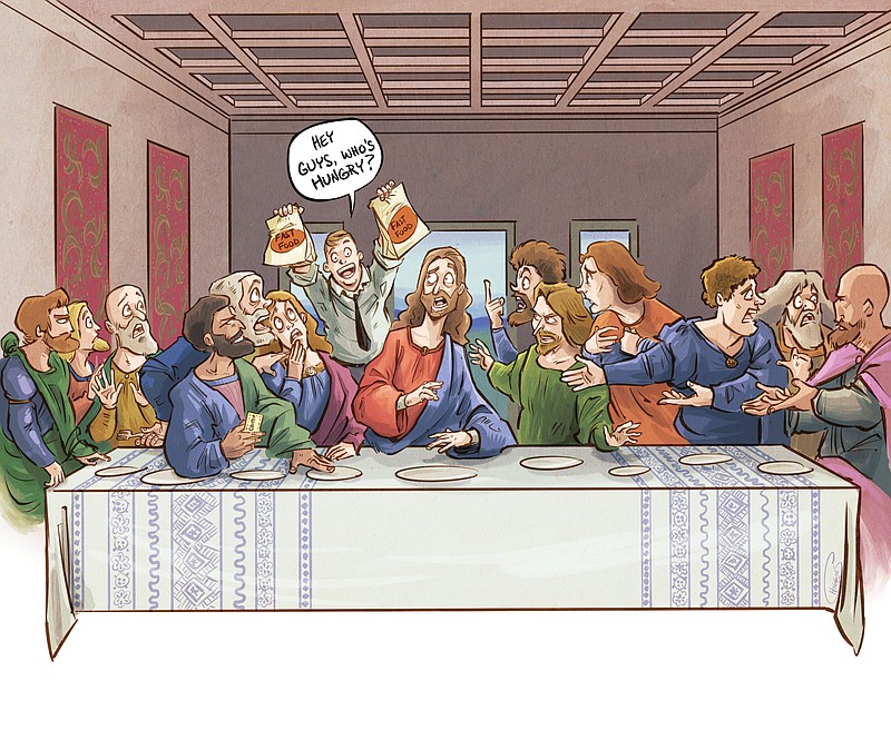 Arkansas Democrat-Gazette illustration of the Last Supper.