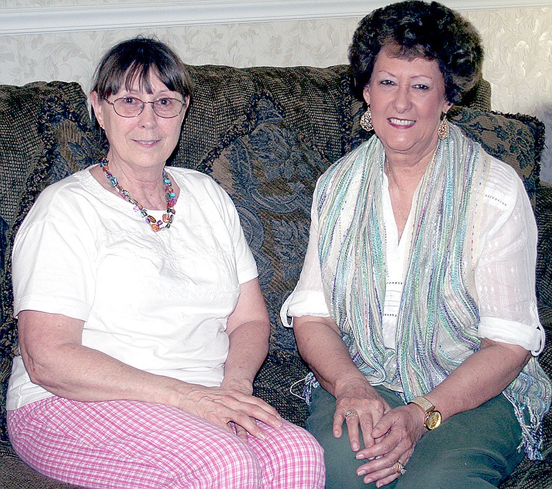 Staff Photo PAT HARRIS Alice McKeever, right, went through a yearlong process with the U.S. Department of Veterans Affairs Medical Foster Care Program in order to offer her house to a military veteran who did not have a family. She currently has a Vietnam veteran living at her home. Friend Hannah Burgess encouraged and helped McKeever get though the process.