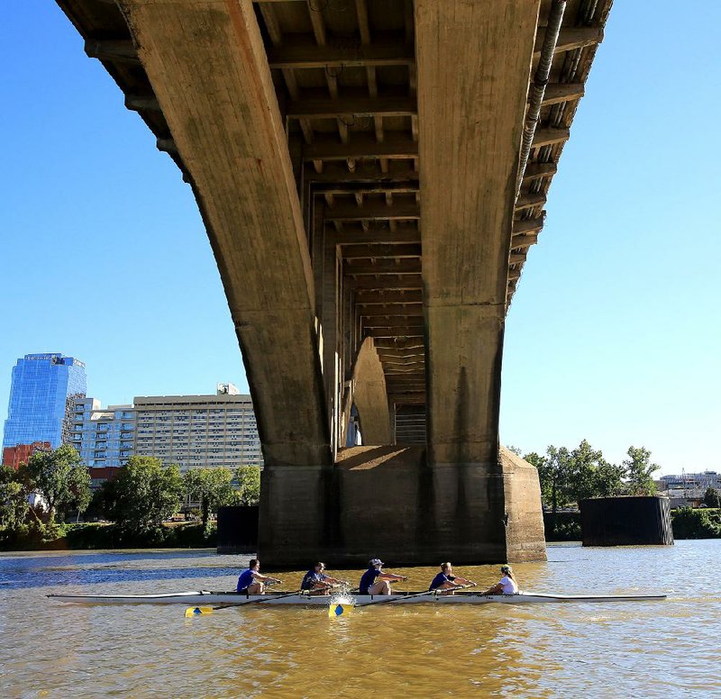 The Arkansas Boathouse Club hosts the Six Bridges Regatta on Aug. 30. 