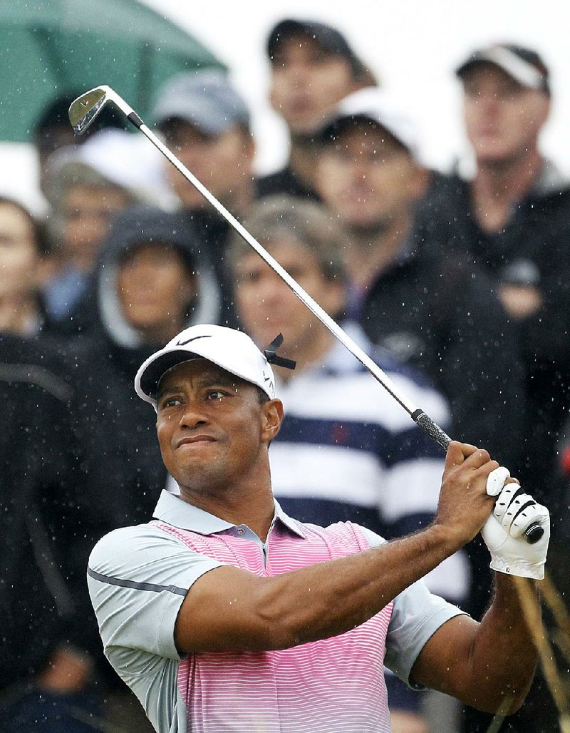 Tiger Woods got off to a good start in the British Open on Thursday, but a bad round on Friday, along with a double bogey and a triple bogey on Saturday, have left him 19 shots off the lead.