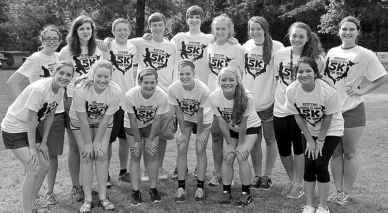 Submitted photo KYE-YAC International sponsored a 5K run May 24 to benefit the Hot Springs National Park Sister City Foundation Student Scholarship Fund. More than 40 runners participated. Fourteen students from five Garland County schools have been selected to travel as members of the student delegation that travels to Hanamaki, Japan, this month. The delegates, from left, are Brittney Newman, Katie Garner, Mariah Perrigo, Peyton Rudisill, Lane Davis and Stephanie Reyna; back row, Chloe Calhoun, Gwen Kudabeck, Taylor Johnson, Elijah Ballard, Key Masino, Meg Ballard, Mattie Nester, Savannah Palmer and Darbe Gallardo.