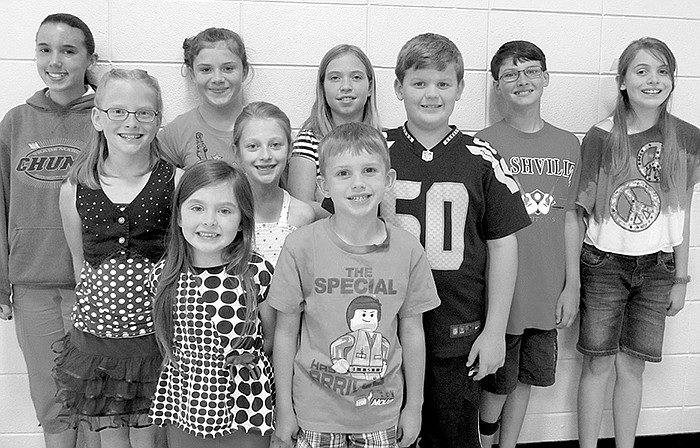 Submitted photo Magnet Cove Elementary recognized students in May who were chosen as Kiwanis Terrific Kids for the spring 2014 semester. Students were chosen for consistently making good choices and using good character. They were honored May 30 with a special celebration provided by the Kiwanis Club of Malvern. From left, in front, are Bailey Ramthun and Hunter Woods; second row, Rose Whitley, Anna Fields and Hunter Deckard; back row, Gracey Rink, Kassidy Gray, Emily Botteron, Carson Haynes and Faith Stephens. Not pictured are Kori Dawson, Carly Smith, Kynsli Brashears, Lizzie Henderson, Brenna Michael, Johnathan Hawthorn and Brady Michael.
