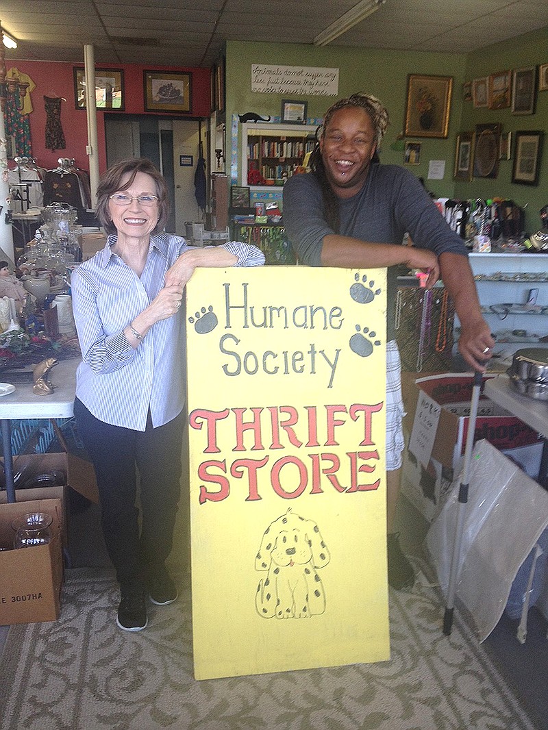 Submitted photo The Humane Society of Garland County has chosen E.B. Brack and Justin &#8220;Booh&#8221; Davis as Humane Society Volunteers of the month for June. They volunteer often, but this duo can be counted on to keep the store at 2026 Central Ave. open on Saturdays. All purchases and donations go to support animals. The thrift store is open from 10 a.m. to 4 p.m. Tuesday through Saturday. If interested in volunteering, contact Tanya Spavins, 609-0022.