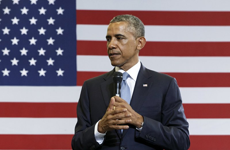 President Barack Obama speaks about the My Brother’s Keeper Initiative, at the Walker Jones Education Campus in Washington on Monday, July 21, 2014. A U.S. appeals court has delivered a serious setback to President Obama's health care law, potentially derailing subsidies for many low-and middle-income people who have bought policies. 