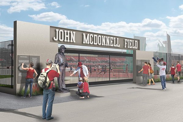 An artist's rendering shows renovations scheduled for John McDonnell Field. 