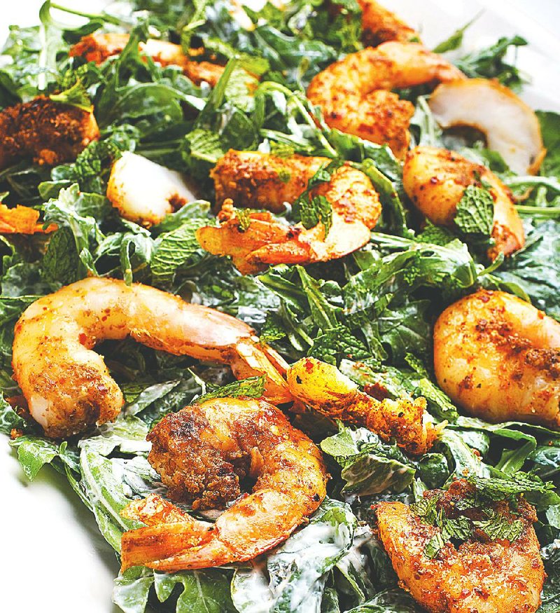 WASHINGTON, DC - JUNE 26:
Minty Cardamom Shrimp Salad photographed in Washington, DC.  Tableware from Crate and Barrel. Photo by Deb Lindsey/For The Washington Post)