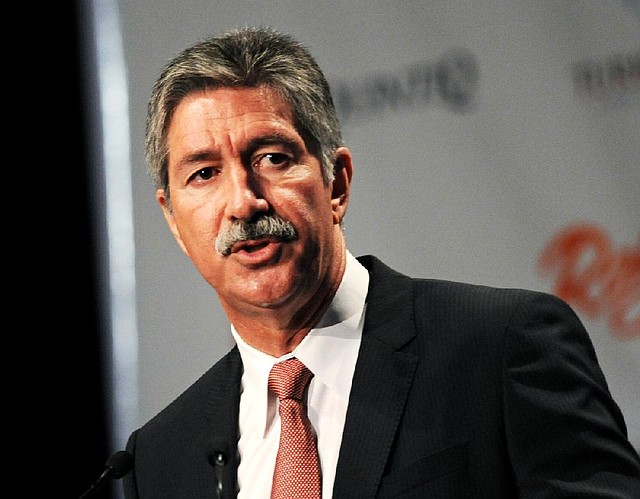 Mario Longhi, president and chief operating officer of US Steel Corp., speaks during the Steel Success Strategies XXVlll Conference in New York, U.S., on Tuesday, June 18, 2013. The 28th annual conference joins steel industry leaders and experts to discuss strategies and expansion plans. Photographer: Peter Foley/Bloomberg *** Local Caption *** Mario Longhi