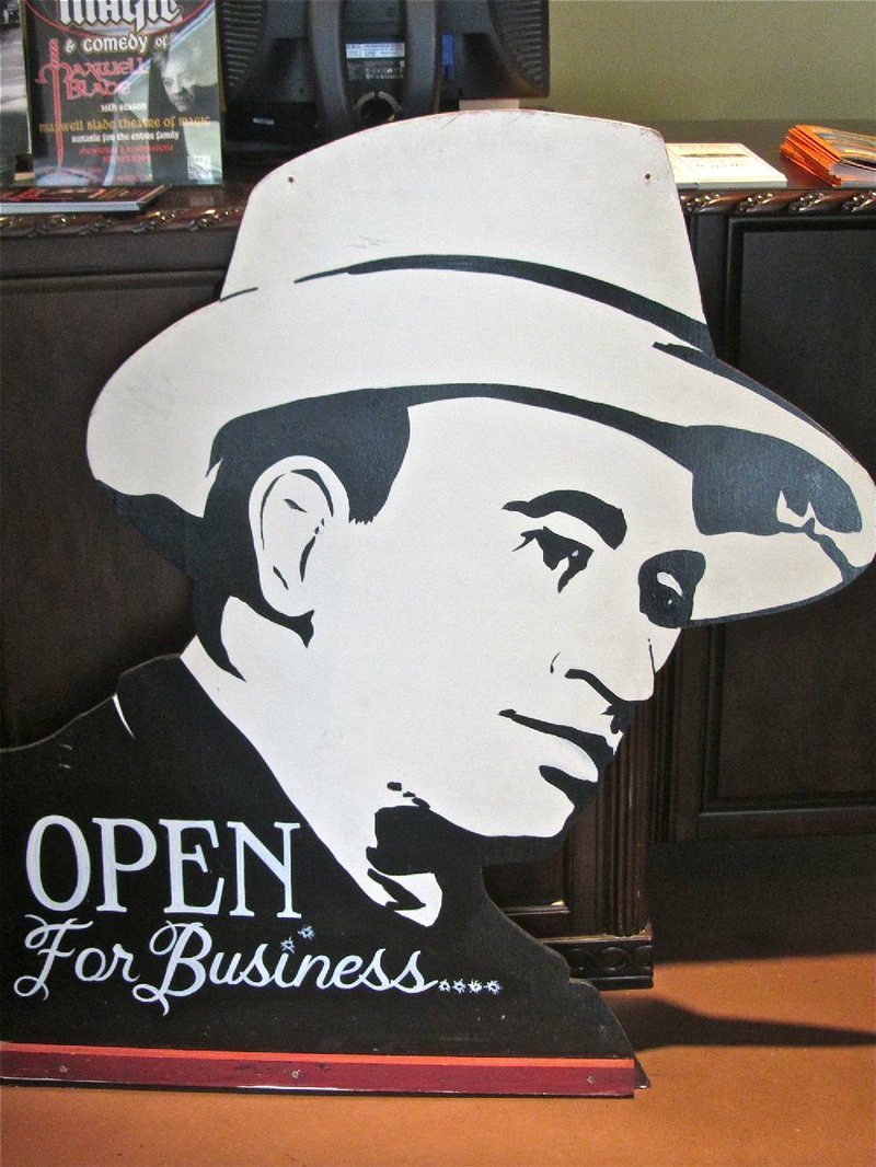 Special to the Democrat-Gazette/MARCIA SCHNEDLER A portrait of a Prohibition Era mobster greets visitors to the Gangster Museum of America
