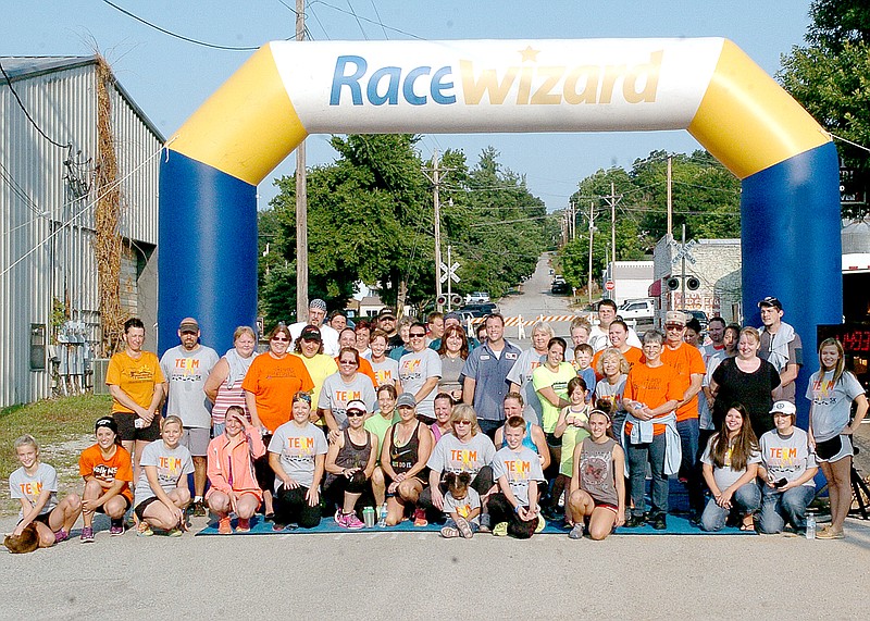 RICK PECK MCDONALD COUNTY PRESS Nearly 60 runners and walkers participated in a 5K run/walk held Saturday morning in Anderson to benefit the Amelia Brown Cancer Fund.