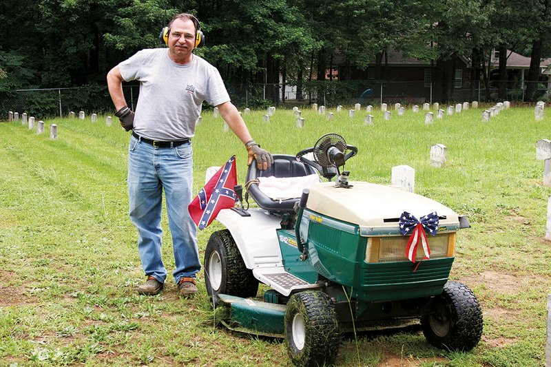 Gary Chapman has been taking care of the Camp Nelson Confederate Cemetery in Cabot since 2011. He is not paid but volunteers his time to mow the grounds throughout the year.
