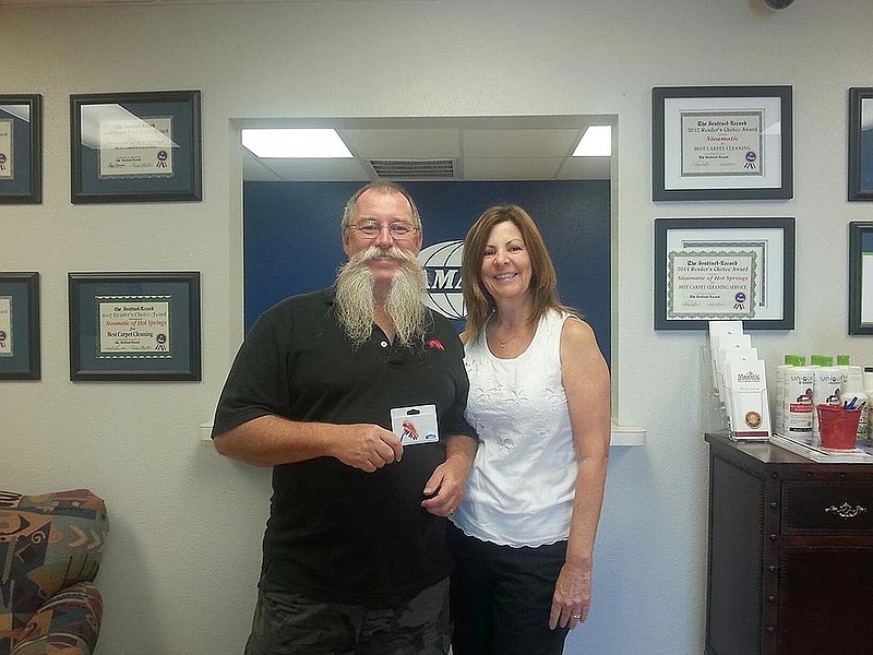 Submitted photo Steamatic of Hot Springs congratulates Mr. and Mrs. Pendleton of Hot Springs for being the May referral winners. They received a $150 gift card to Lowe&#8217;s. Steamatic has offered this referral program for many years. Every time a customer refers someone to Steamatic, that customer is entered into a monthly drawing for a $150 gift card of their choice. There is no limit to how many entries a customer can have. Steamatic&#8217;s services include carpet cleaning, tile cleaning, hardwood floor cleaning, air duct cleaning, oriental and area rug cleaning, and water, fire, and smoke damage restoration. Call 321-1191.