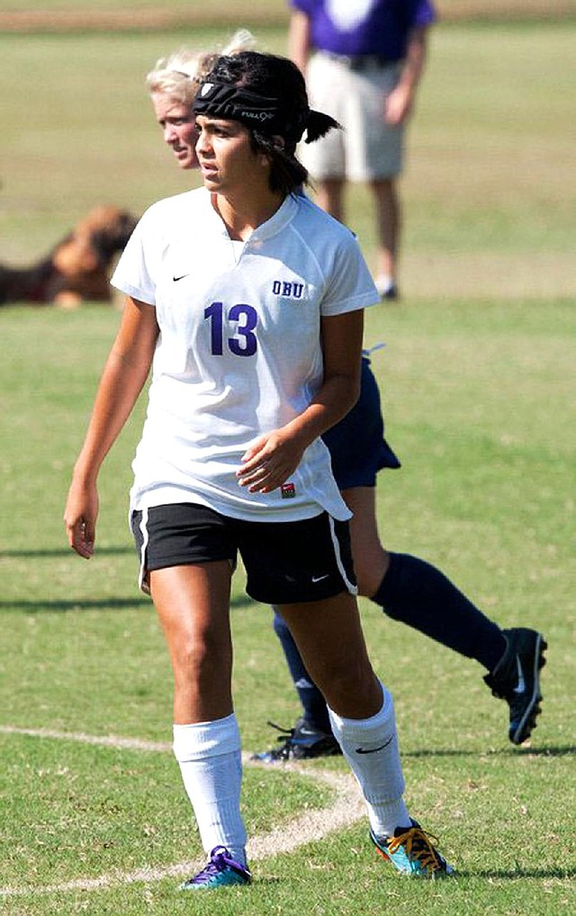 Former Ouachita Baptist soccer player Angel Palacios said in the lawsuit there were no concussion tests administered by the OBU training staff and she was not sent to the emergency room after suffering a concussion during a practice in 2011.
