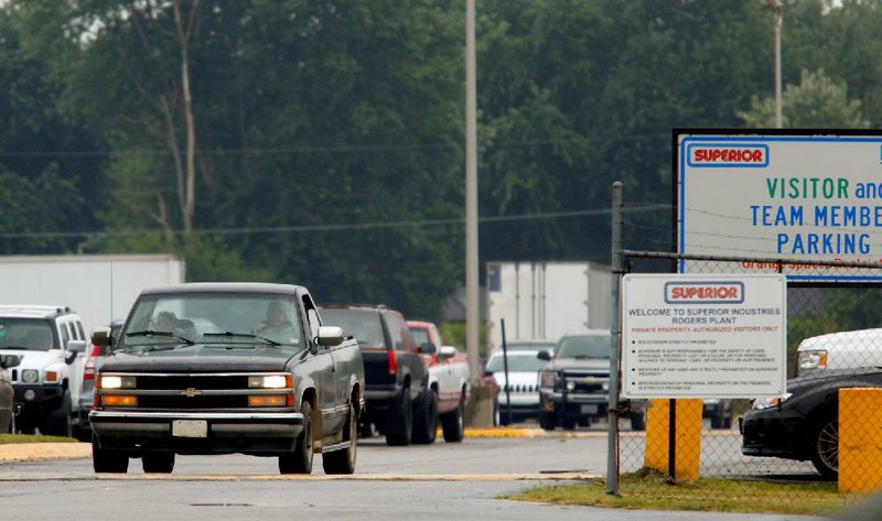 The Superior Industries International Inc. plant in Rogers is shown in this file photo.