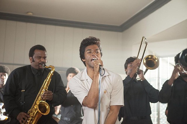 James Brown (Chadwick Boseman) is, among other things, “The Hardest Working Man in Show Business,” in Tate Taylor’s Get on Up.