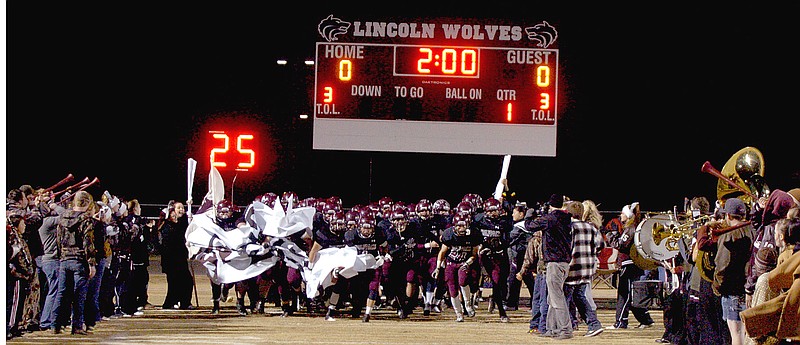 MARK HUMPHREY ENTERPRISE-LEADER Lincoln crashed the 2013 football playoffs opening with a 27-13 win at home against highly-touted Nashville.