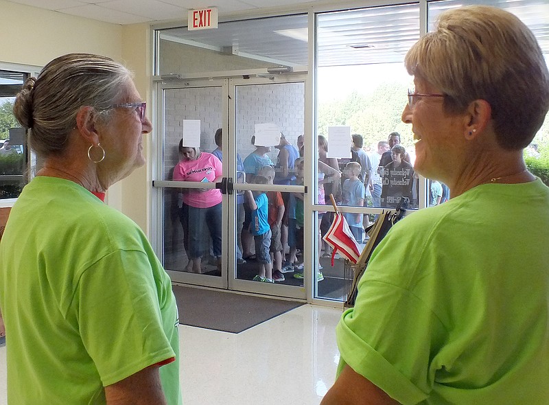 The seventh annual Back to School Bash more than doubled the people served thanks to a community effort involving Bright Futures Pea Ridge and Pea Ridge School employees. People lined up more than an hour before the doors opened waiting to enter for free school supplies.